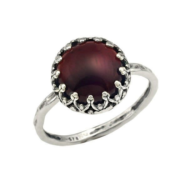 Silver Ring with Garnet