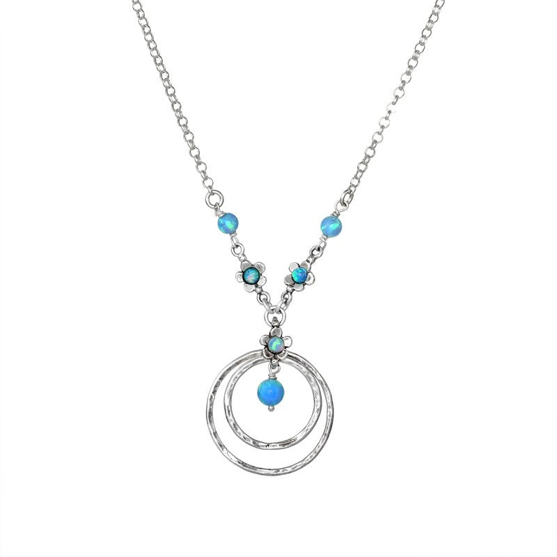 Silver Set with Opal
