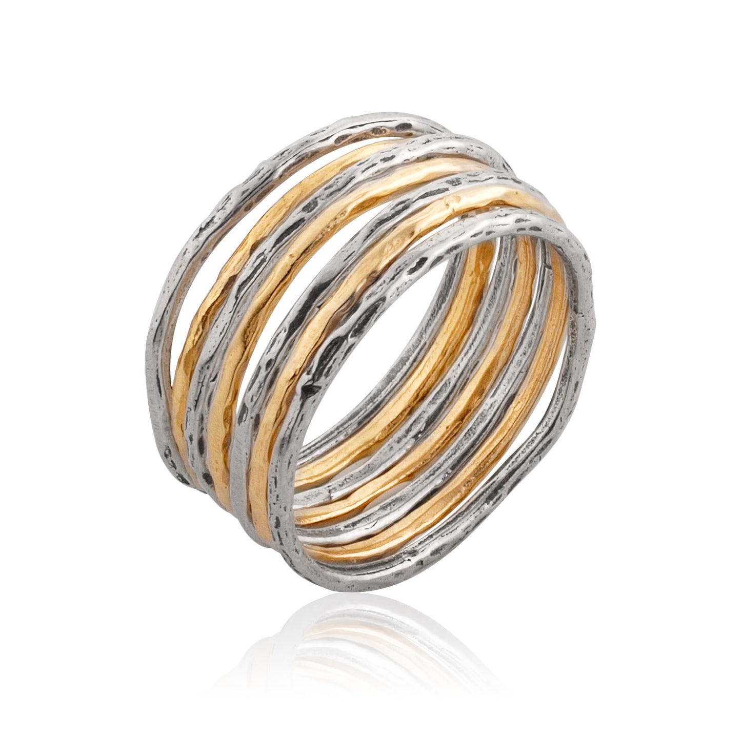 Silver and Gold Filled 7 Stack Rings