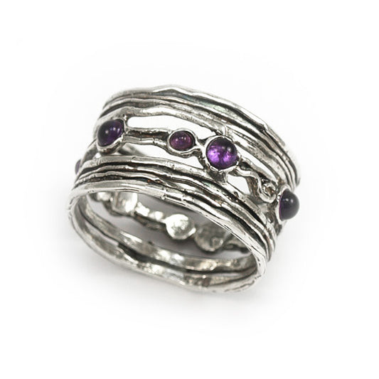 Silver Ring with Amethyst
