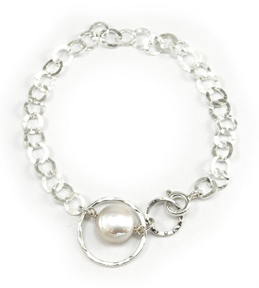 Silver and Pearls Bracelet