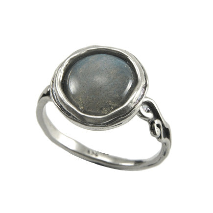 Silver Ring with Labradorite