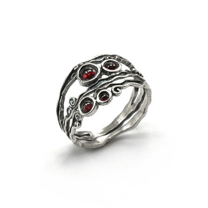 Silver Ring with Garnet