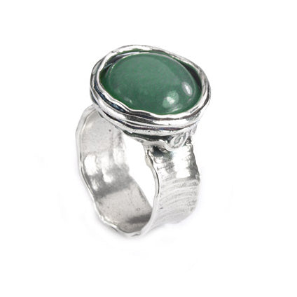 Silver Ring with Aventurine