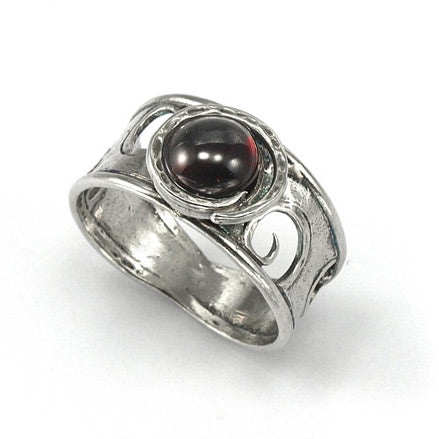 Silver Ring with Garnet