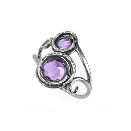 Silver Ring with Amethyst