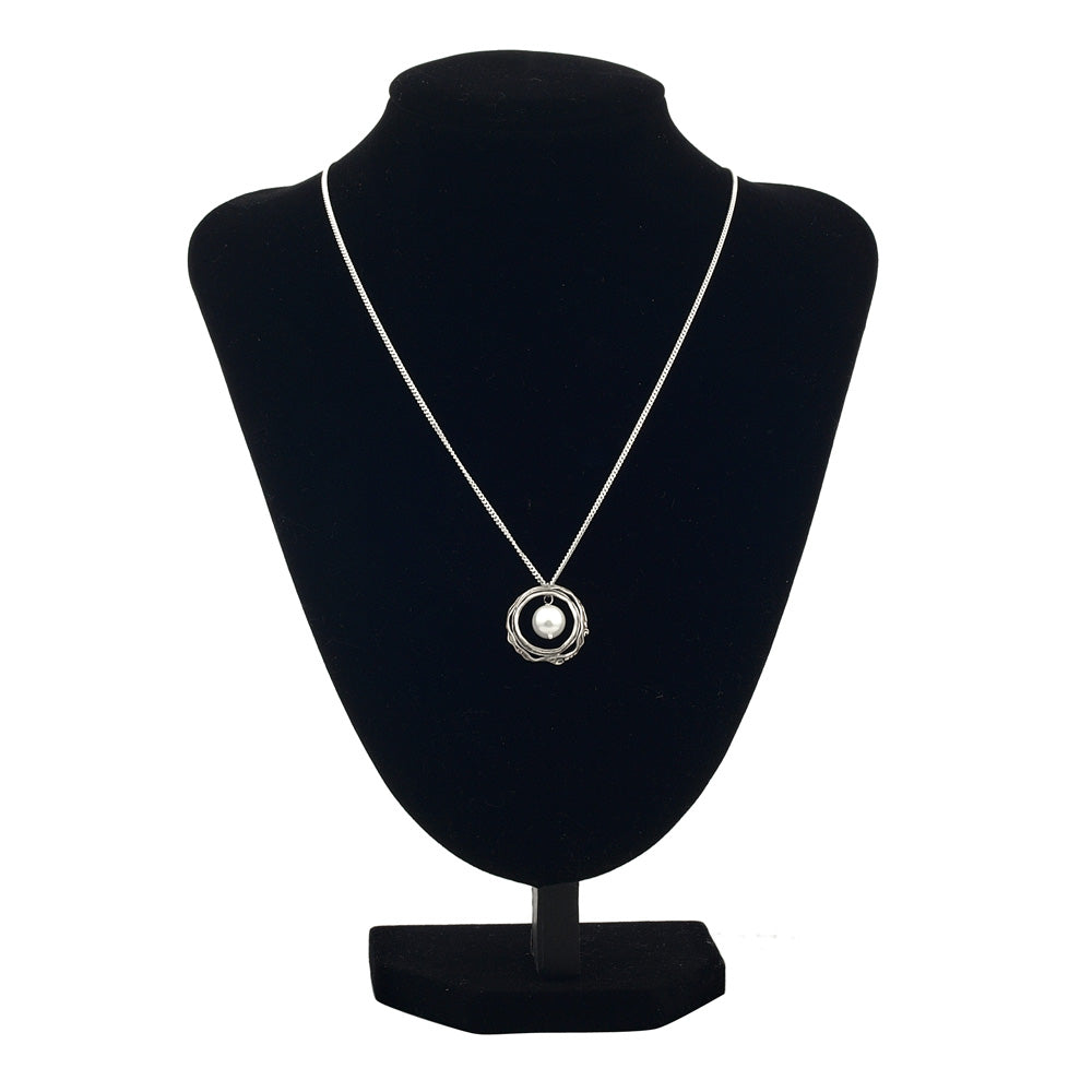 Silver Necklace with Pearl