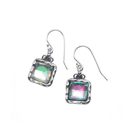 Silver Earrings with Rainbowquartz