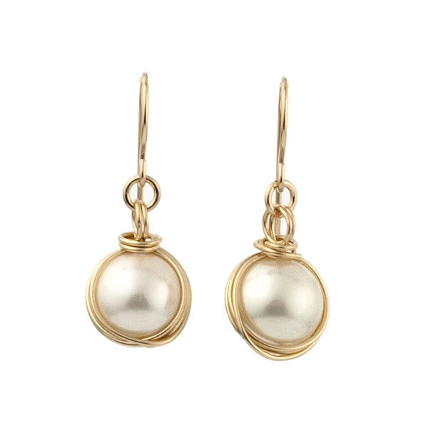 Goldfilled Wrapped Set with Pearls - 10mm
