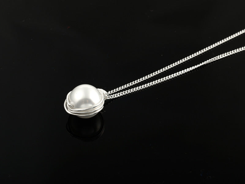 Silver Necklace with Pearl
