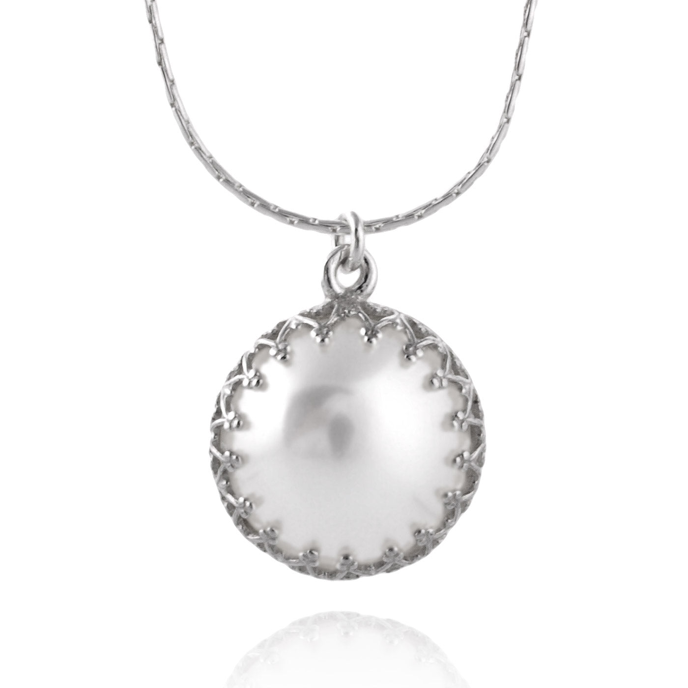 Silver Necklace with Pearl