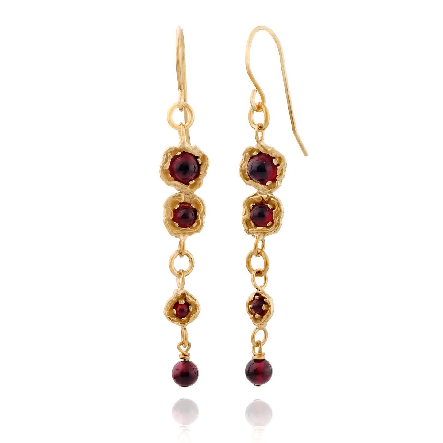 Vermeil Earrings with Garnet