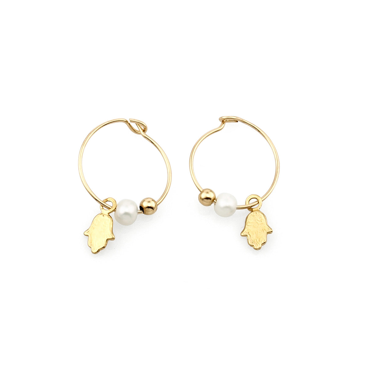 Gold Filled Earrings with Pearl