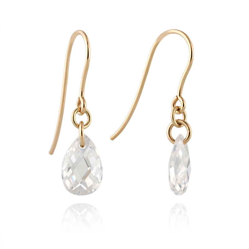 GF Earrings with Clear Zircon