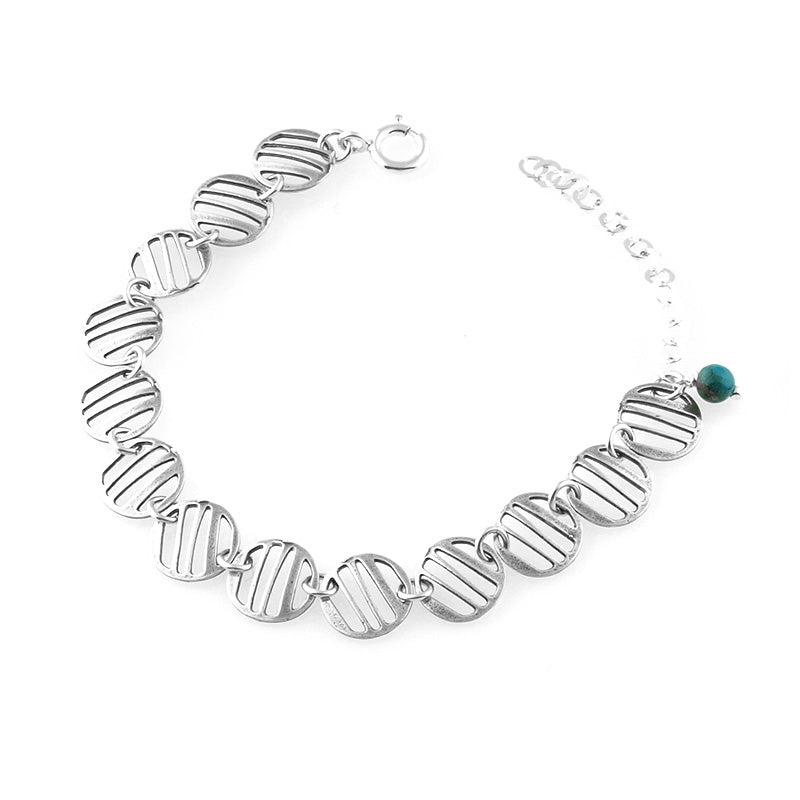 Silver Bracelet with Turquoise