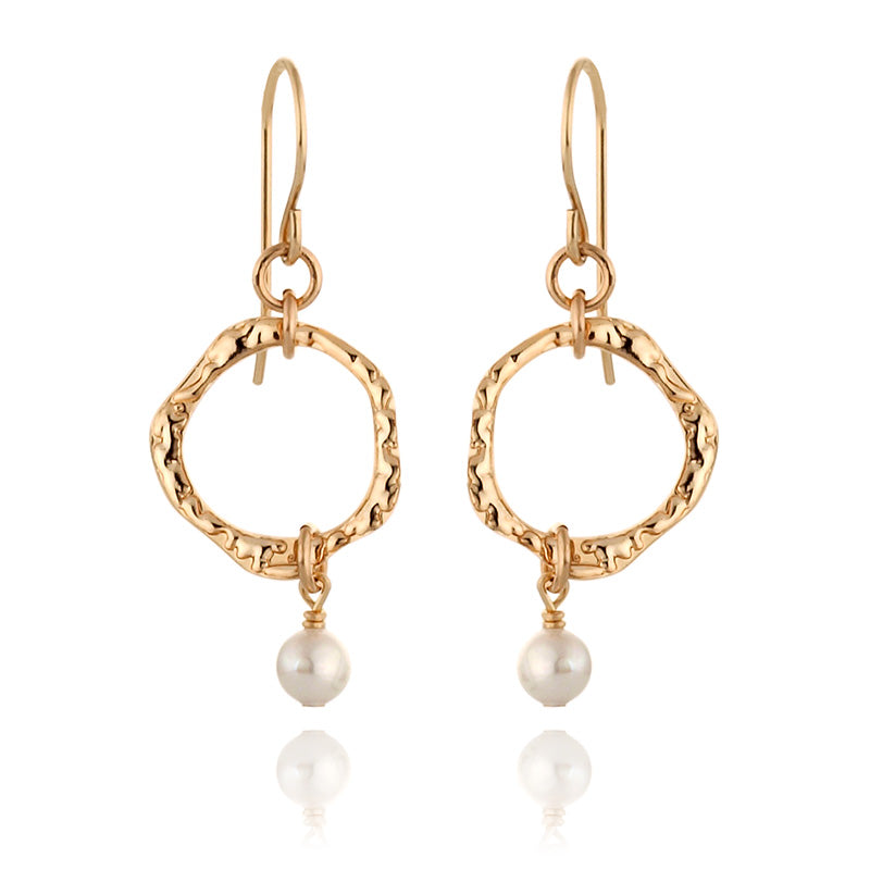 Gold Filled Earrings with Pearl