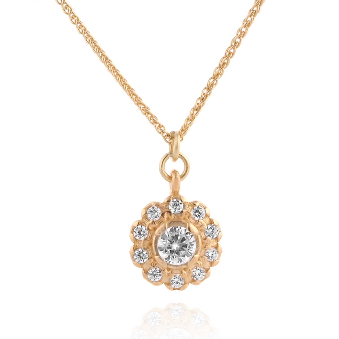 Gold Filled Necklace with Zircon