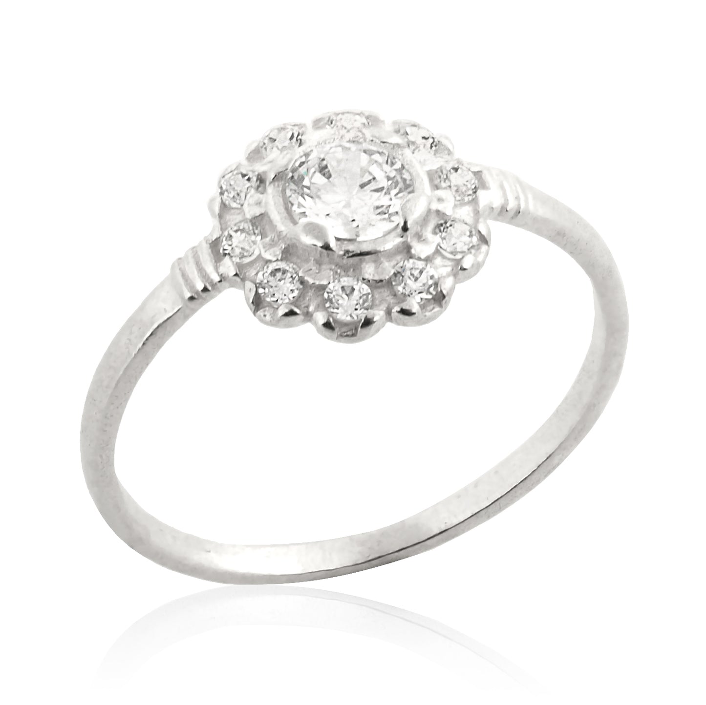 Silver Ring with Zircon