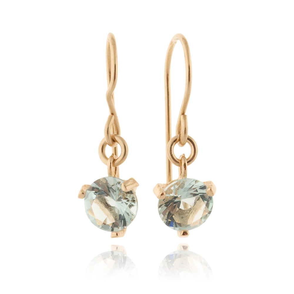 Gold Filled Earrings with Aquamarine
