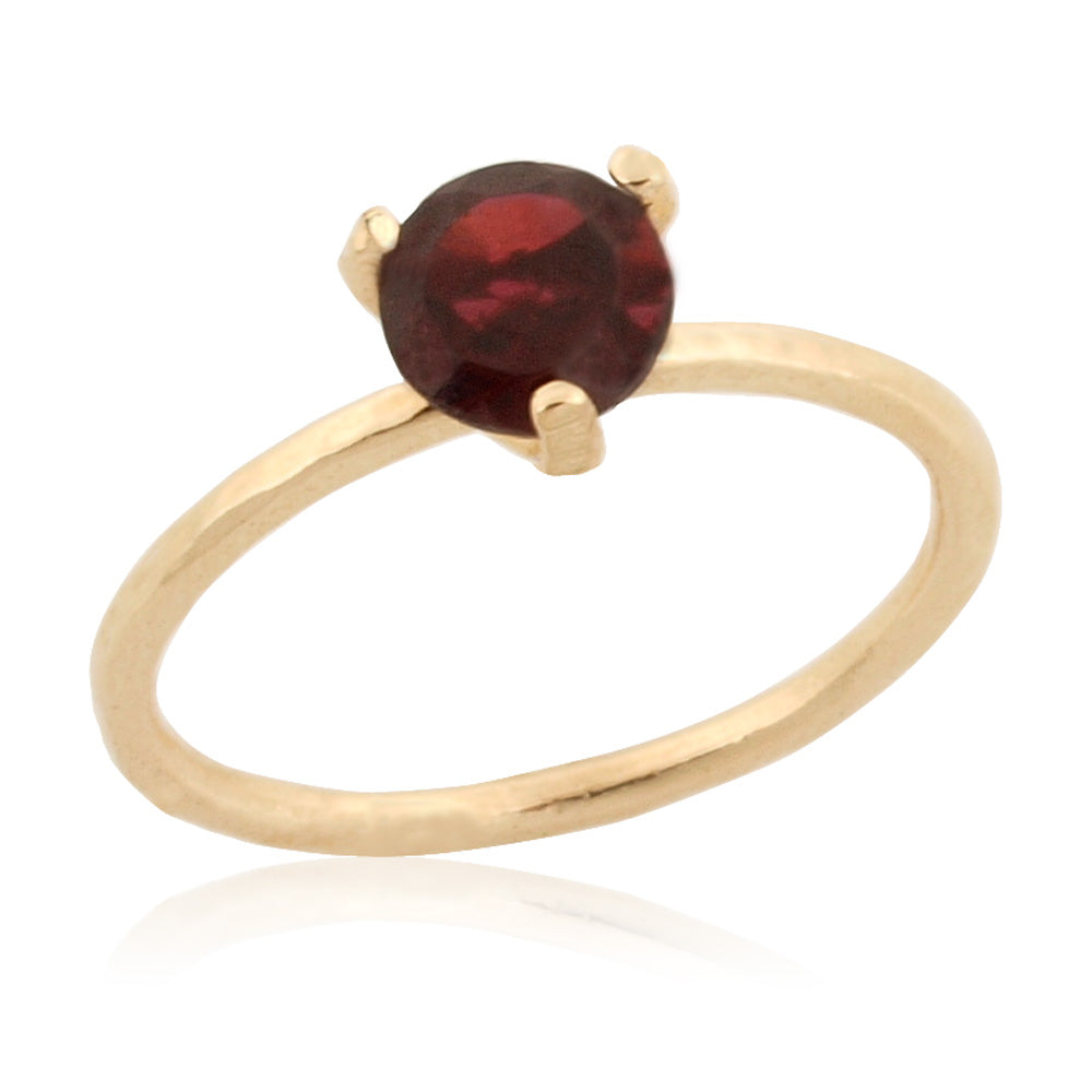 Gold Filled Ring with Garnet