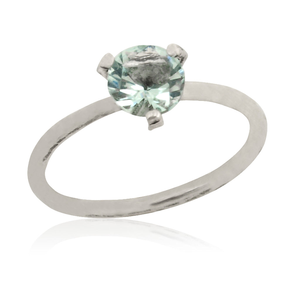 Silver Ring with Aquamarine