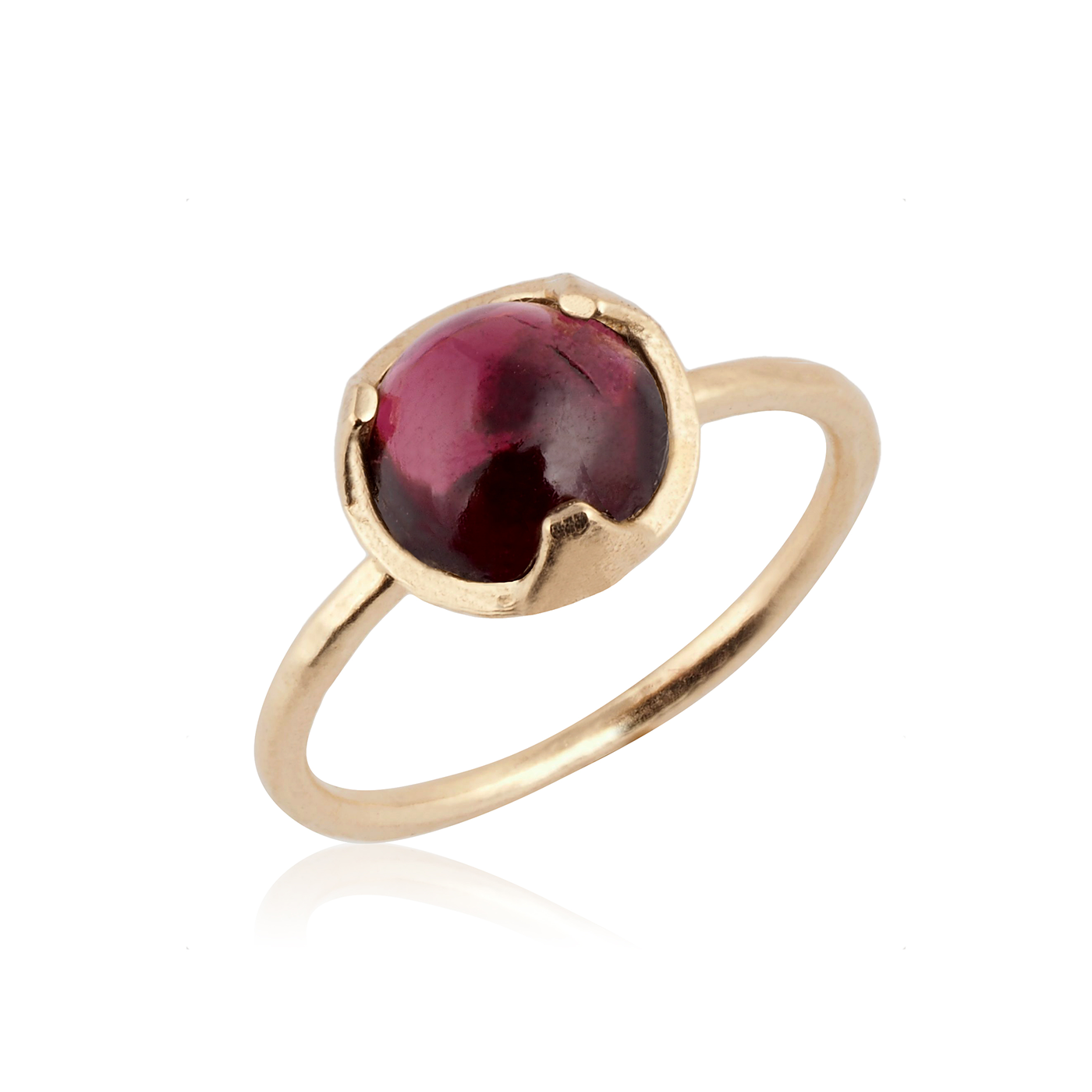 Gold Plated Ring with Garnet
