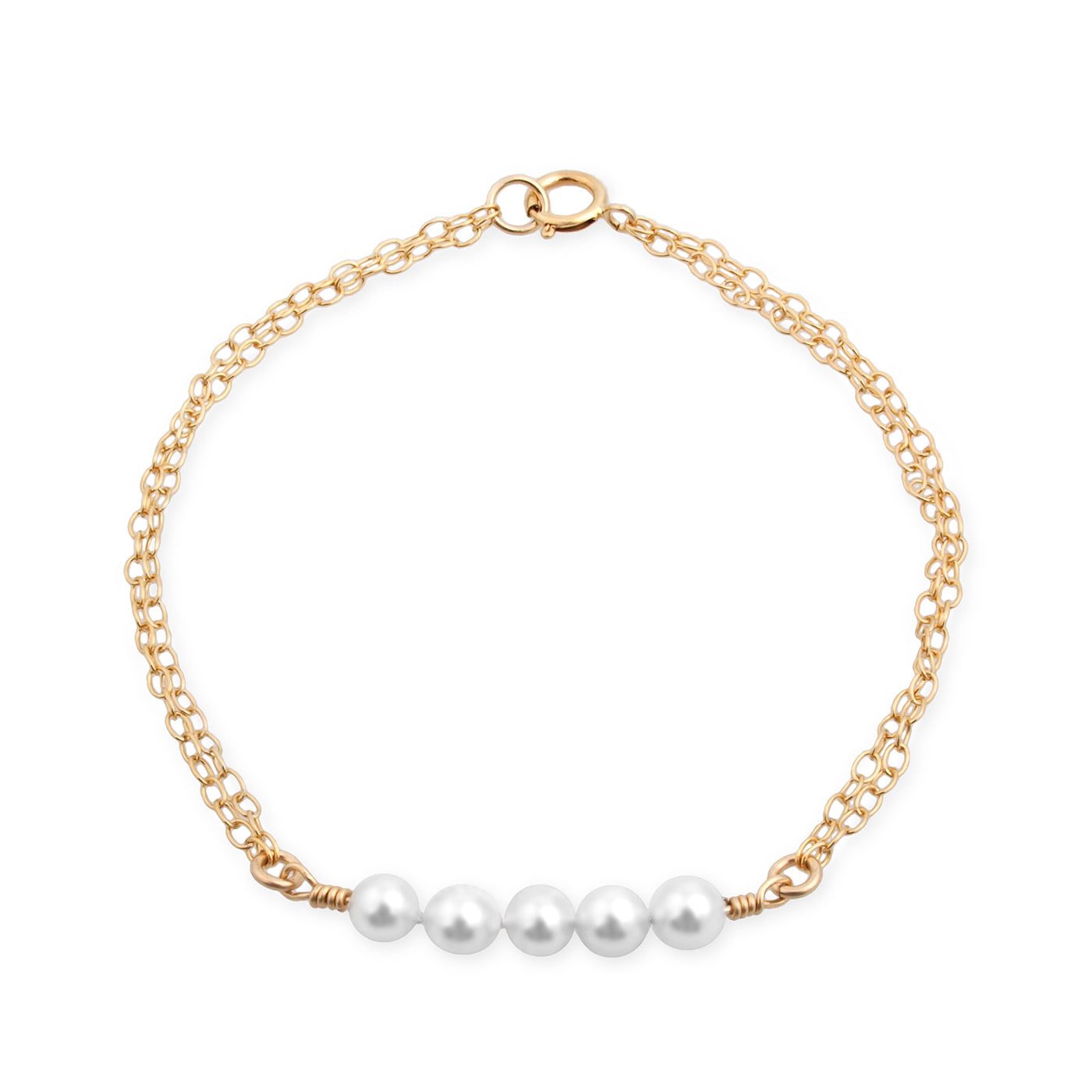 Gold Filled Bracelet with Pearl