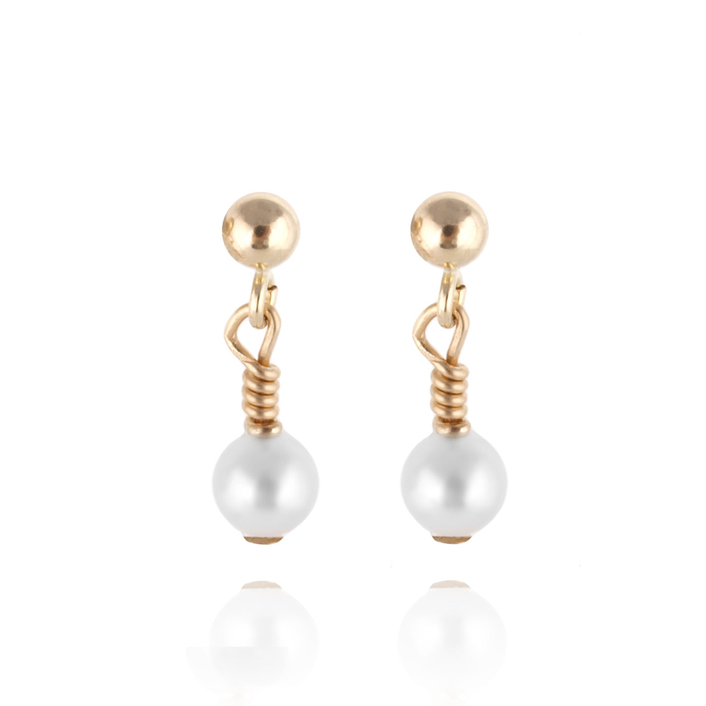 Gold Filled Earrings with Pearl