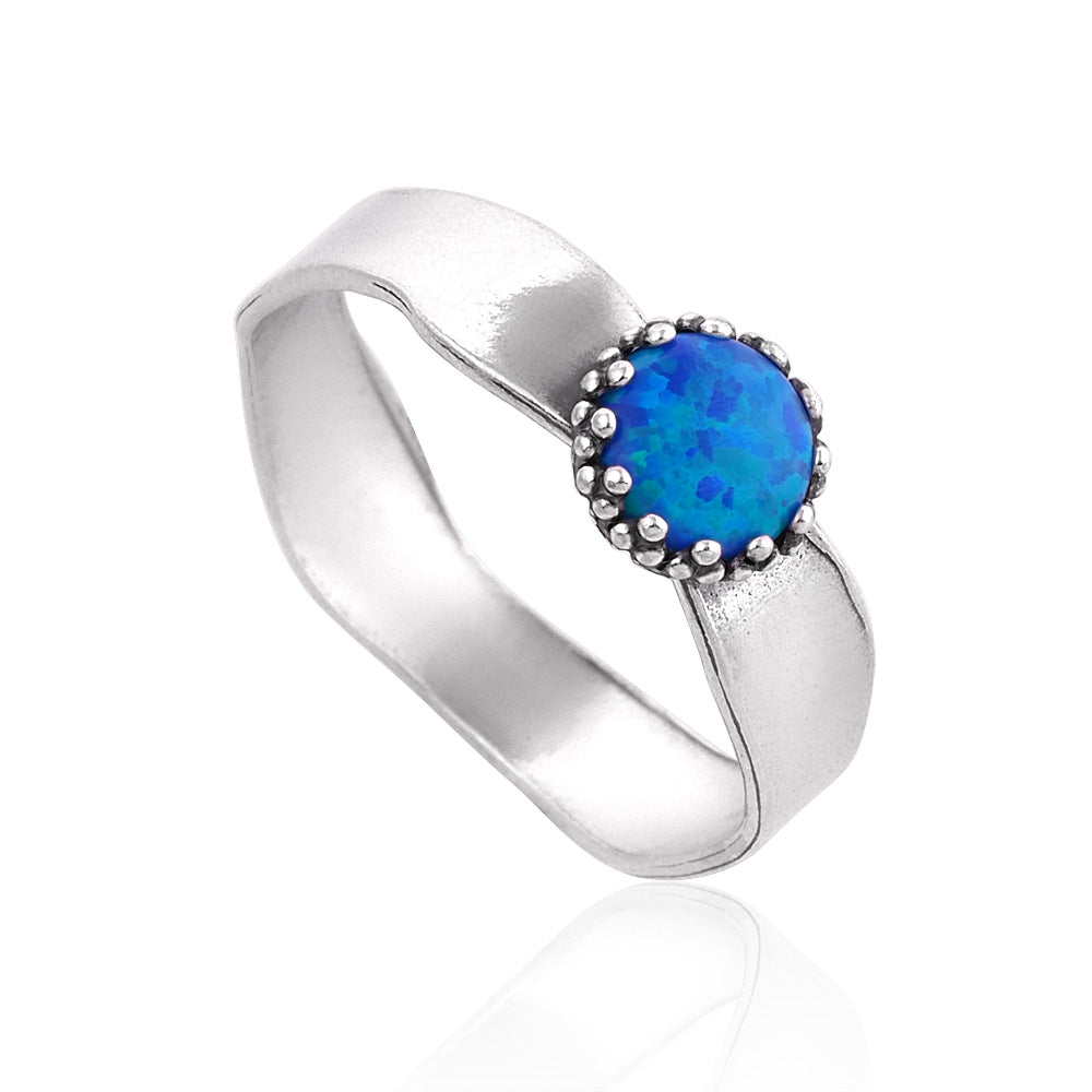 Silver Ring with Opal