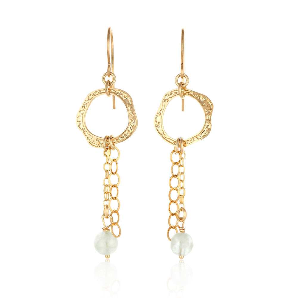 Gold Filled Errings with Aquamarine