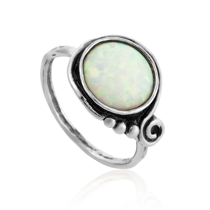 Silver Ring with Opal