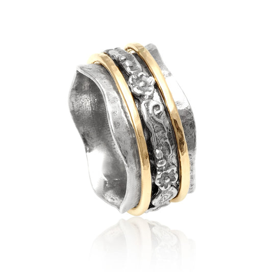 Silver and Gold Filled Spinning Ring
