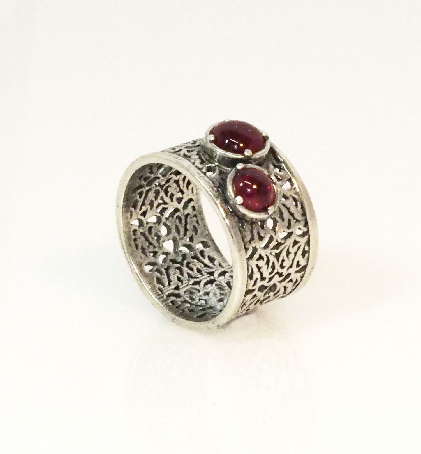 Silver Ring with Garnet