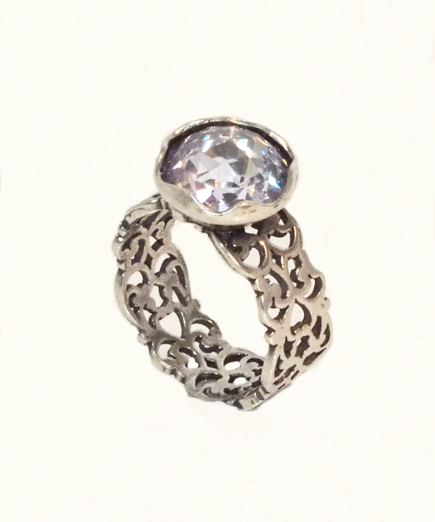 Silver Ring with Zircon