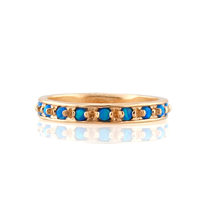 Gold plated ring, opal