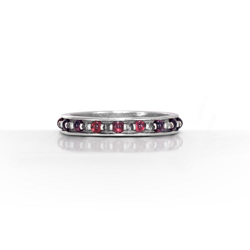 Silver Ring with Garnet