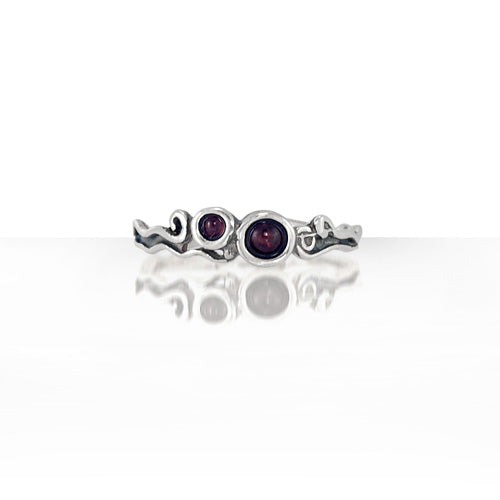 Silver Ring with Garnet