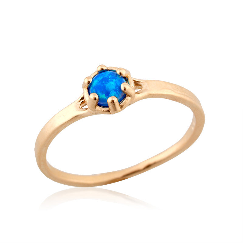 Gold plated ring, opal