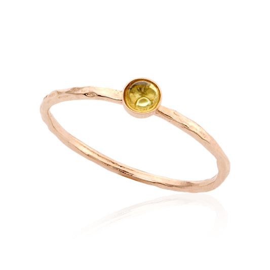 14K Gold Ring with Peridot