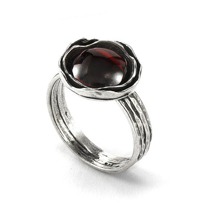 Silver Ring with Garnet