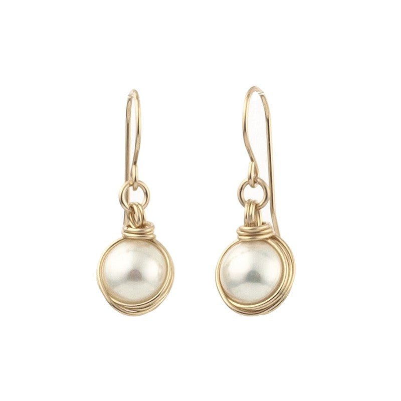 Goldfilled Wrapped Set with Pearls - 8mm