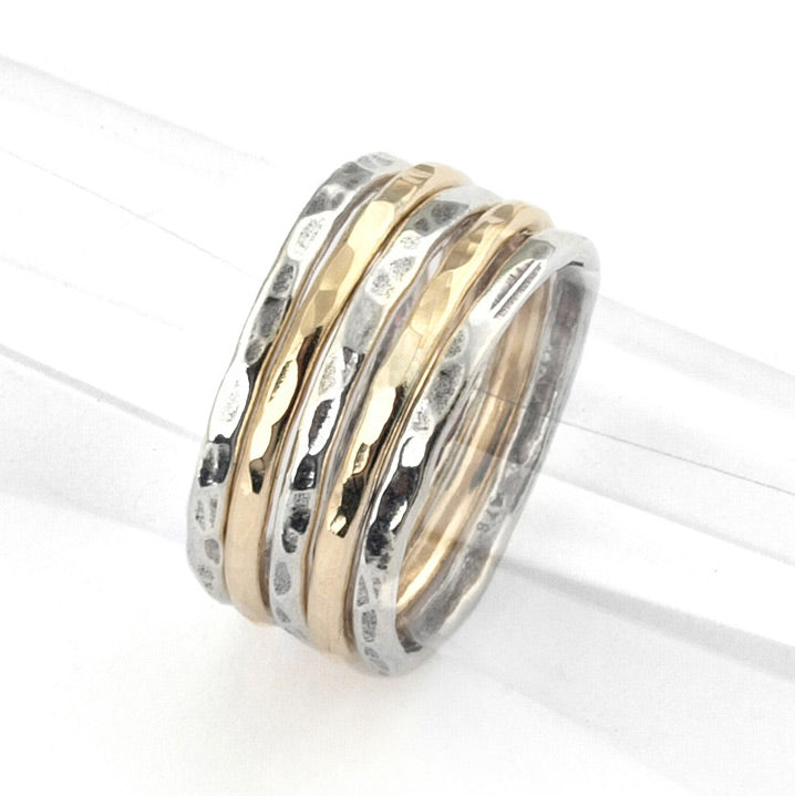 Silver And Gold filled Stack Ring