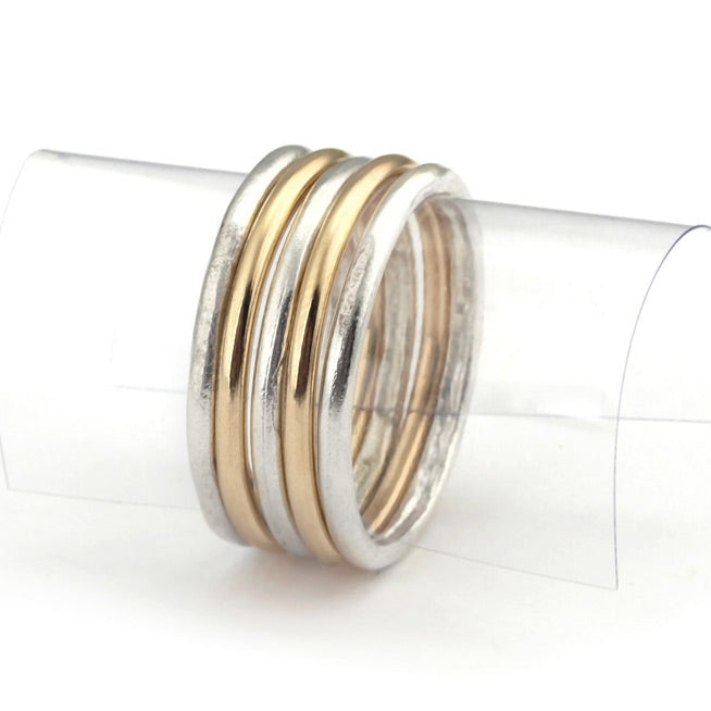 Silver And Gold filled Stack Ring
