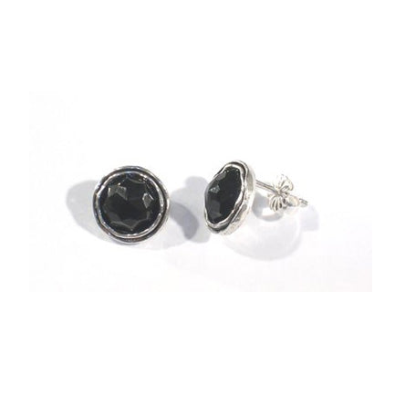 Silver Earrings with Onyx