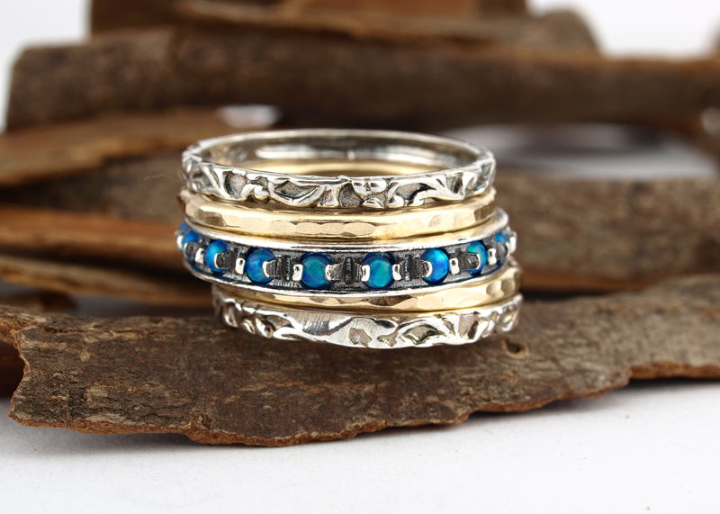 Silver and Goldfilled Stack Ring