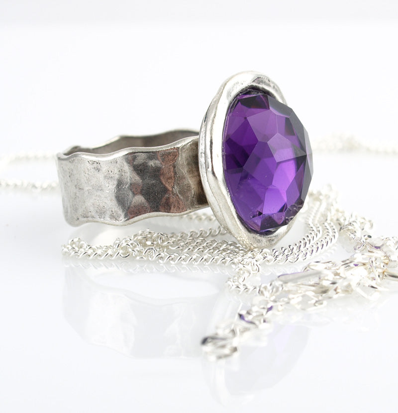 Silver Ring with Amethyst