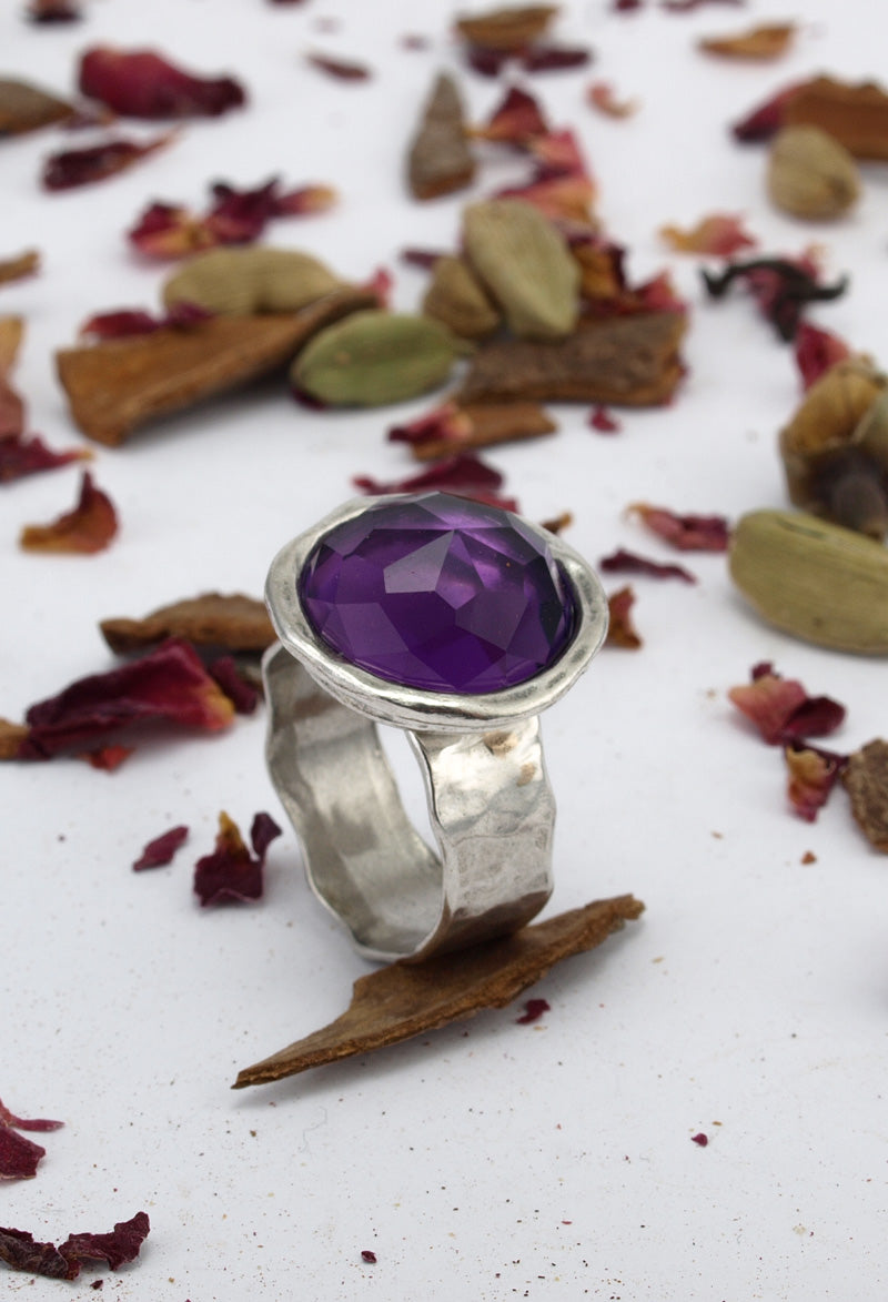 Silver Ring with Amethyst