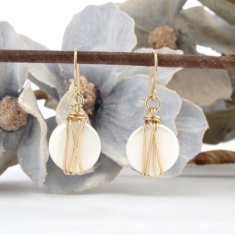 Gold Filled Earrings With Coin Mayorka Pearl