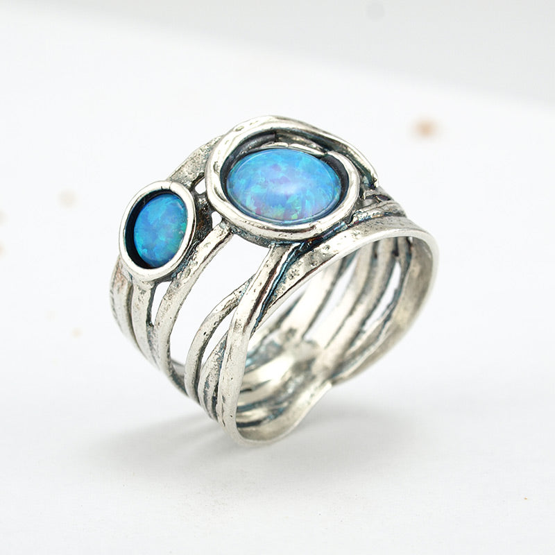 Silver Ring with Opal