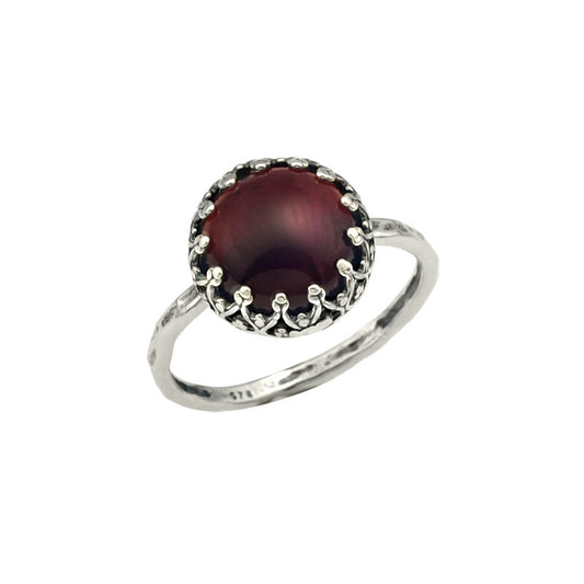 Silver Ring with Garnet